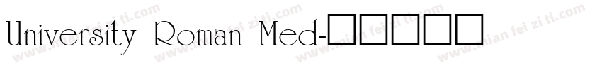 University Roman Med字体转换